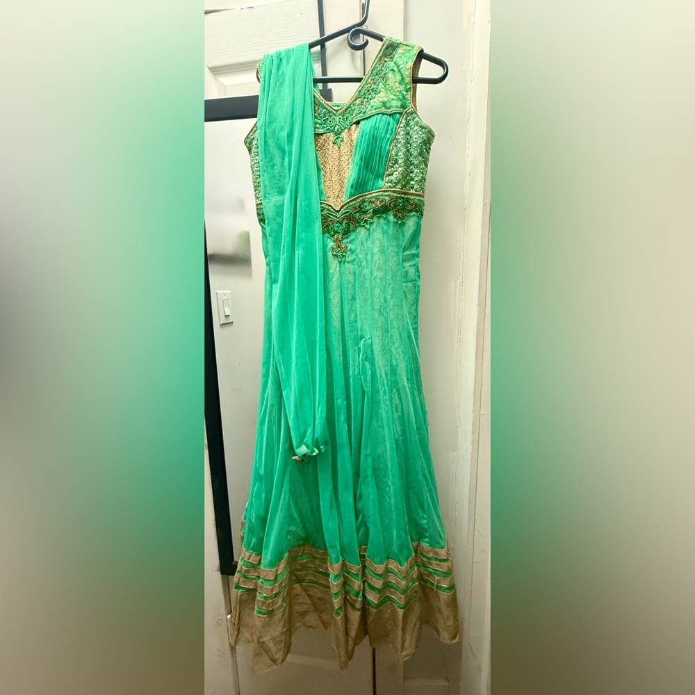 Indian/Pakistani anarkali style  Embroidered Dress